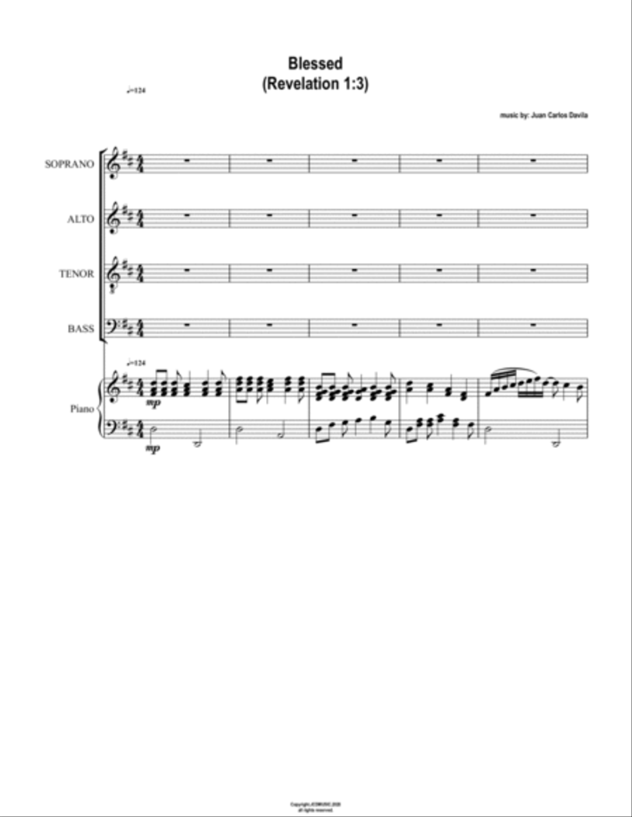 Songs From The Book of Revelation (Cantata for SATB choir and piano accompaniment) 4-Part scores gallery preview page 2