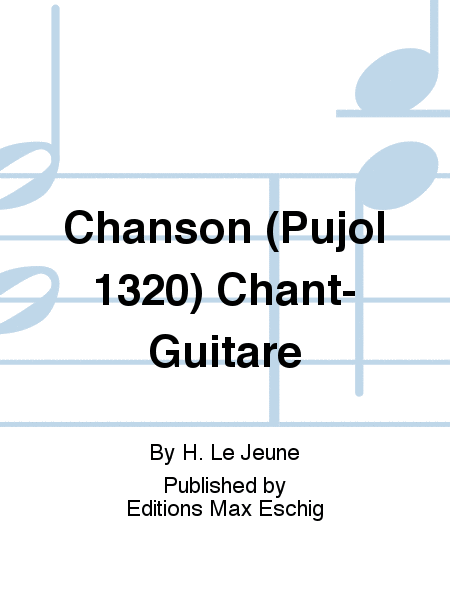 Chanson (Pujol 1320) Chant-Guitare