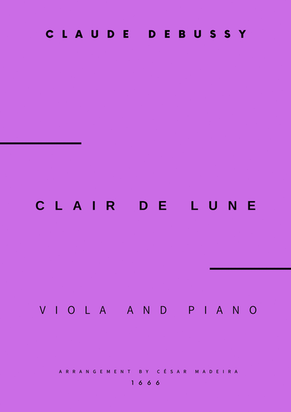 Clair de Lune by Debussy - Viola and Piano (Full Score) image number null