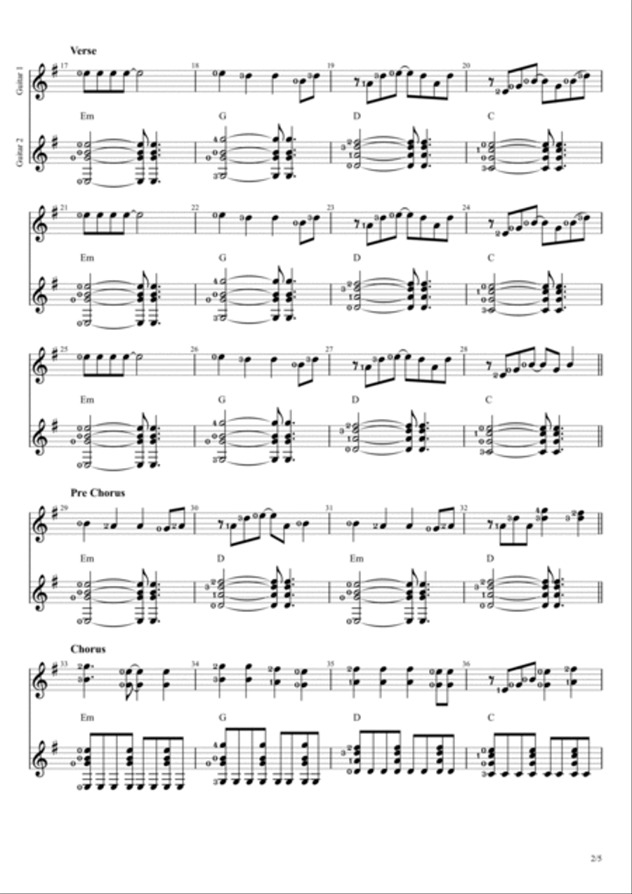 New Divide Guitar scores gallery preview page 2