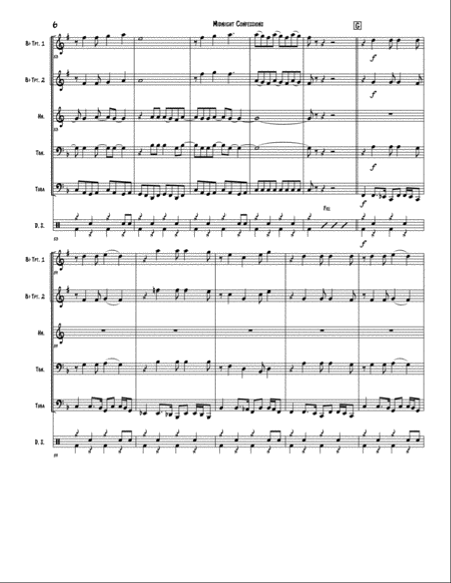 Midnight Confessions Brass Ensemble scores gallery preview page 6