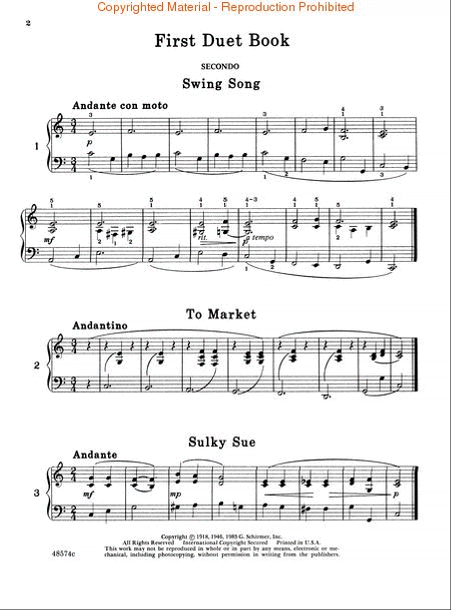 1st Duet Book Piano Duet scores gallery preview page 2