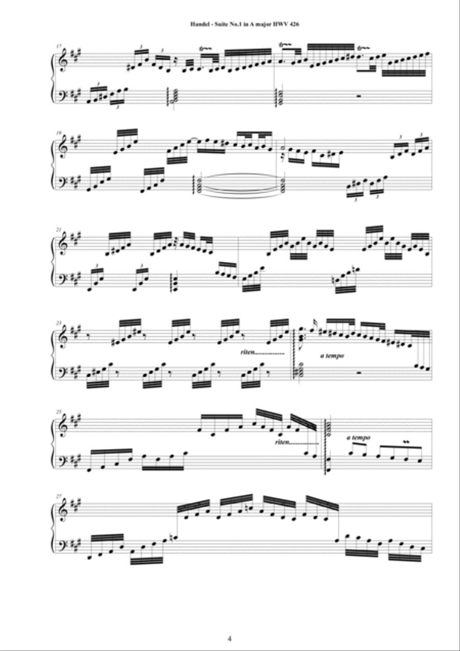 Handel - 26 Piano Suites - Complete Scores Piano Solo scores gallery preview page 4