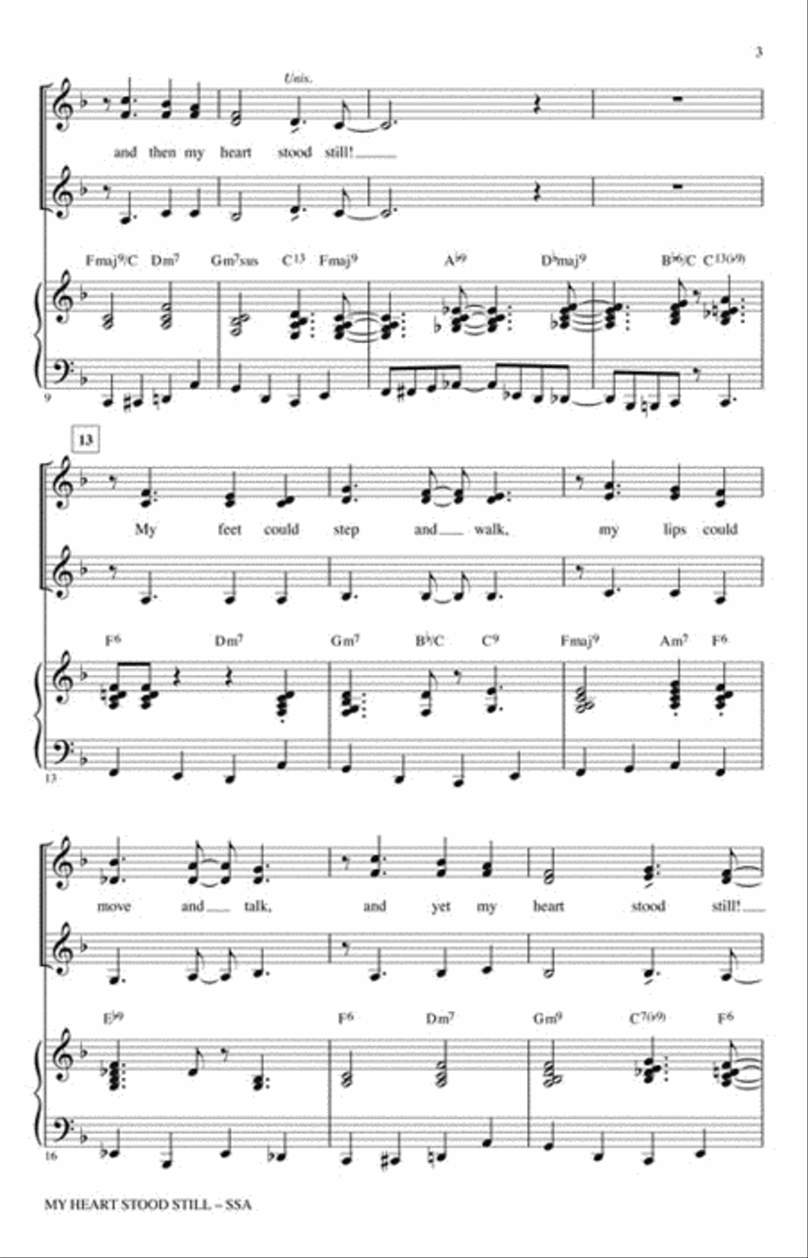 My Heart Stood Still SSA scores gallery preview page 3