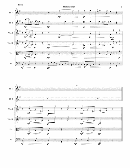 Stabat Mater for 2 flutes and string quartet image number null