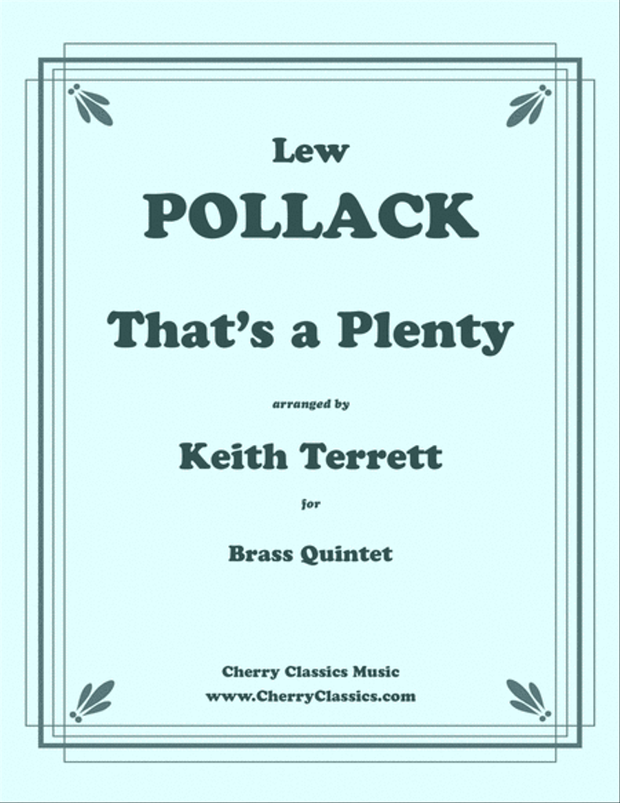 That’s A Plenty - Dixieland for Brass Quintet Brass Quintet scores gallery preview page 1