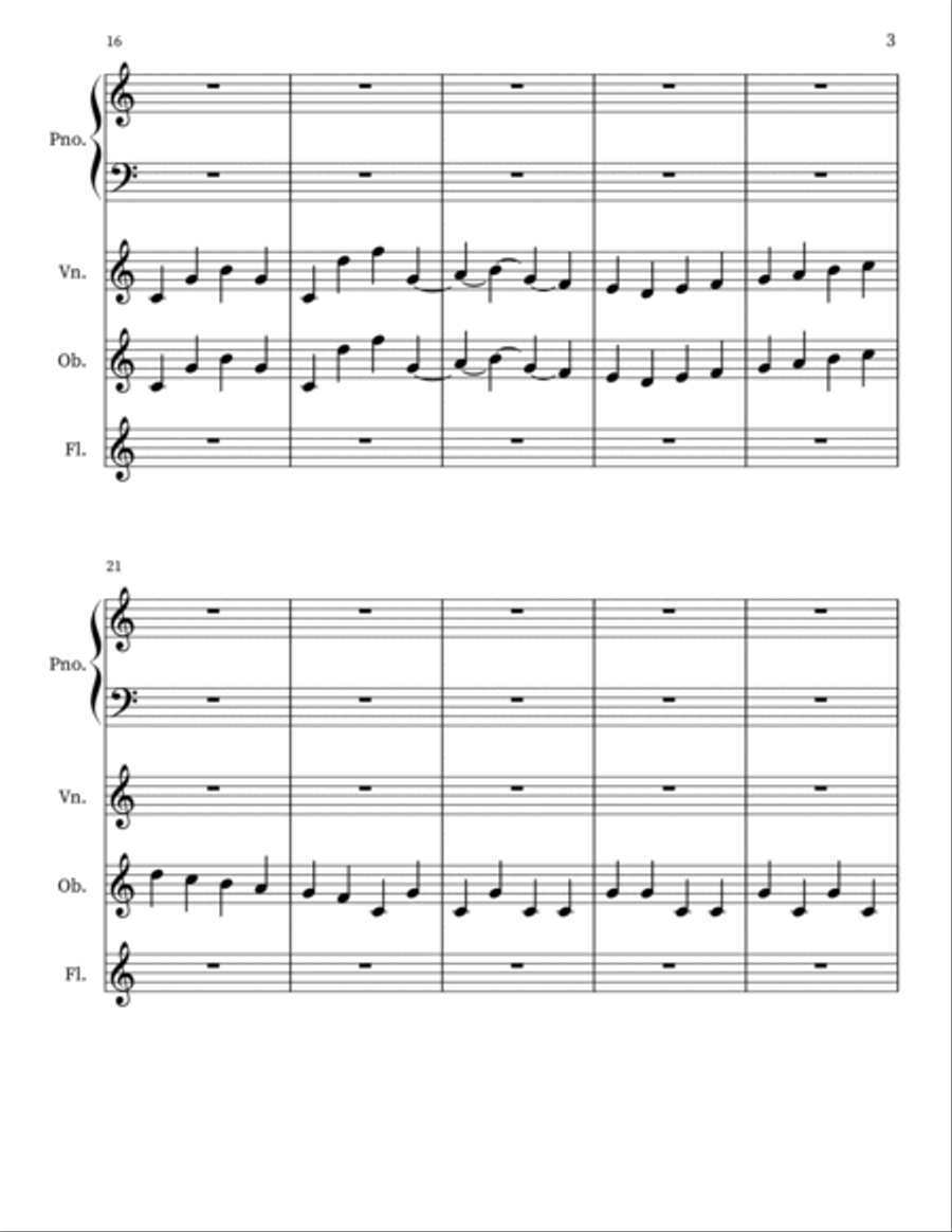 Symphony no. 1 - Score Only Small Ensemble scores gallery preview page 3