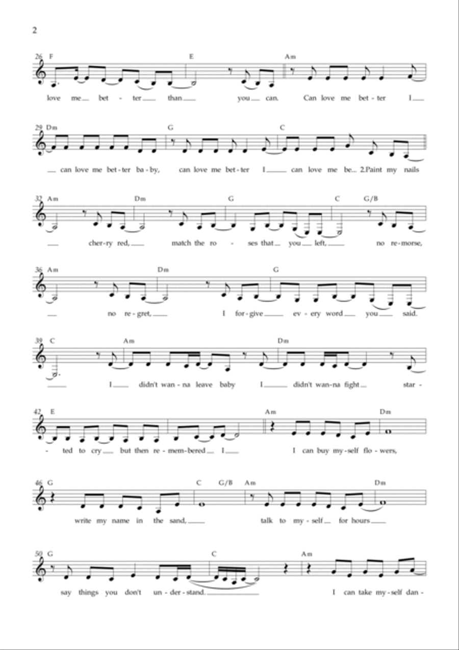 Flowers Easy Piano scores gallery preview page 2