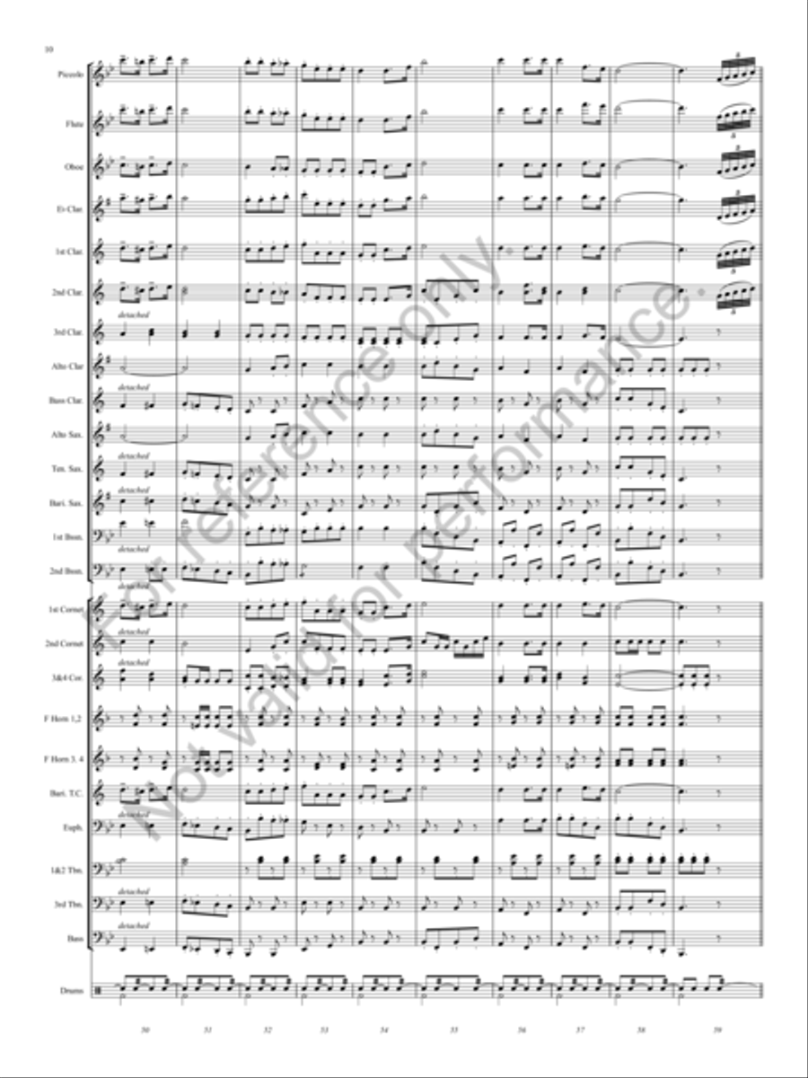 Marching Through Georgia Concert Band scores gallery preview page 7