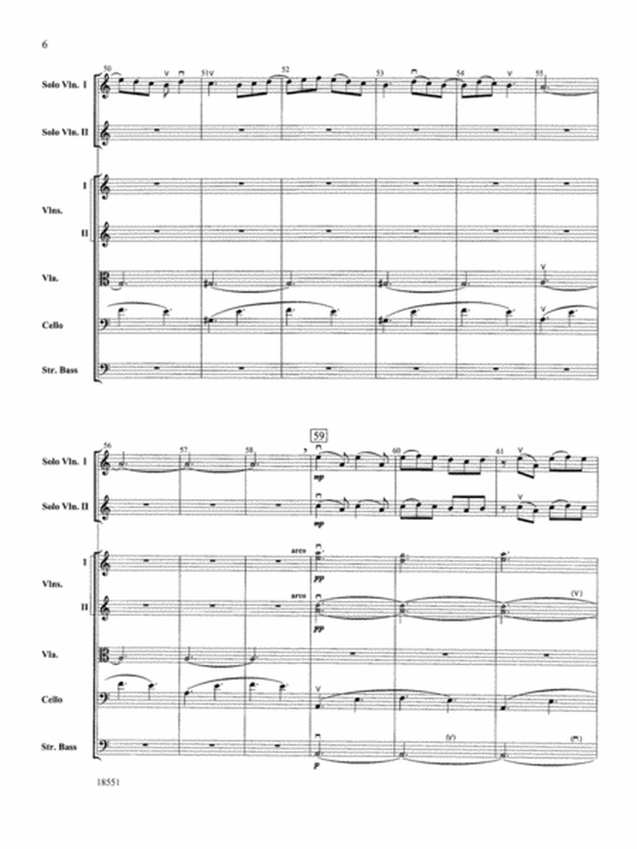 Bailes para Orquesta (For Two Solo Violins and String Orchestra): Score