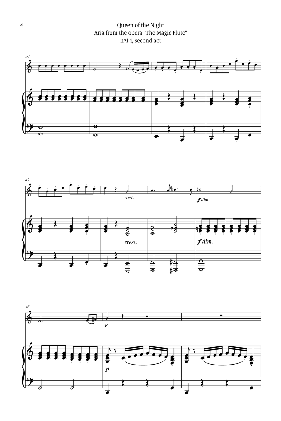 Queen of the Night - for solo french horn (with piano) Chamber Music scores gallery preview page 4