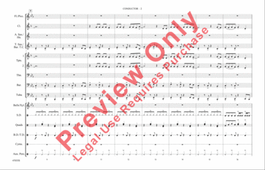 Feel It Still Marching Band scores gallery preview page 3
