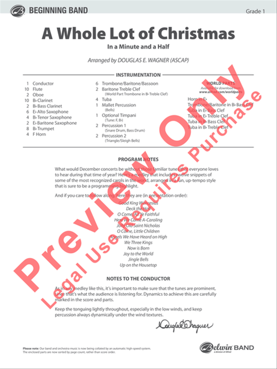 A Whole Lot of Christmas Concert Band scores gallery preview page 18