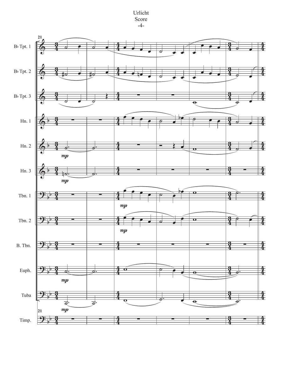 Urlicht (Symphony No. 2) by Gustav Mahler for Brass Ensemble Brass Ensemble scores gallery preview page 6