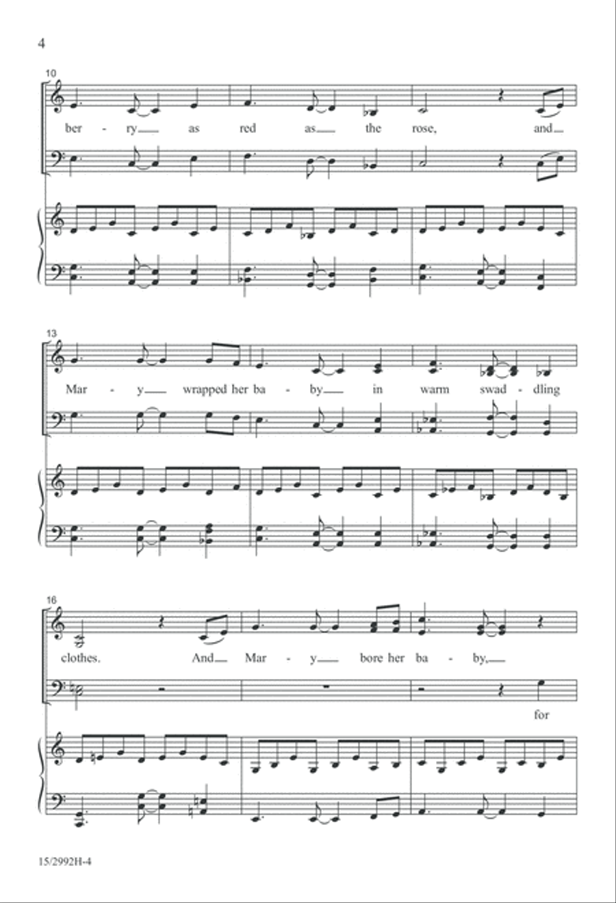 Now the Holly Bears a Berry 4-Part scores gallery preview page 4