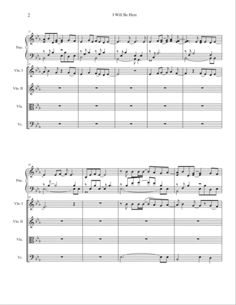 I Will Be Here Small Ensemble scores gallery preview page 3