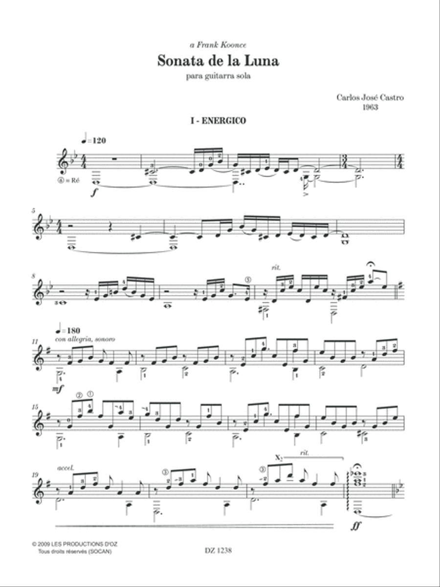 Sonata de la Luna Sonata de la Luna Classical Guitar scores gallery preview page 3