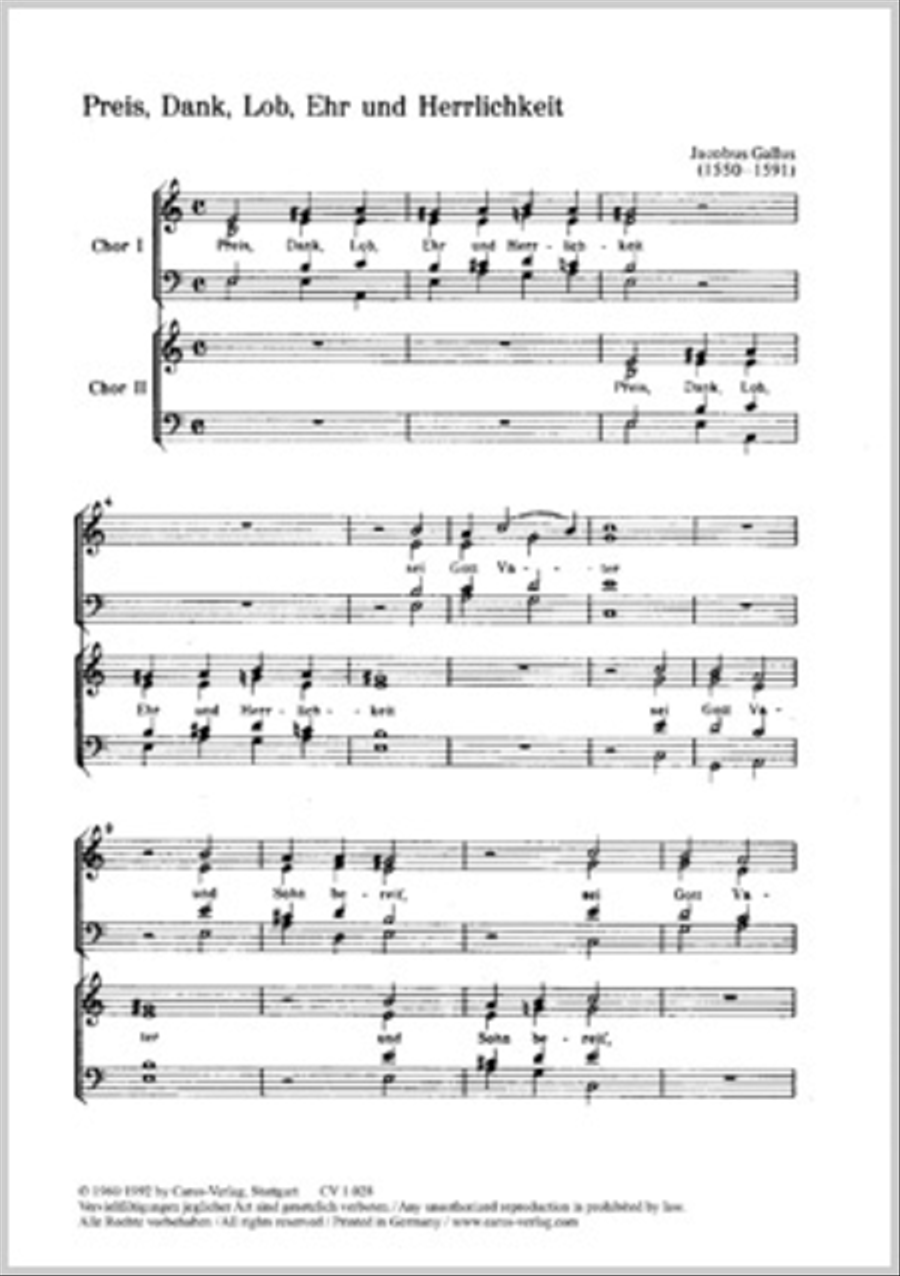 Preis, Dank, Lob, Ehr 4-Part scores gallery preview page 1