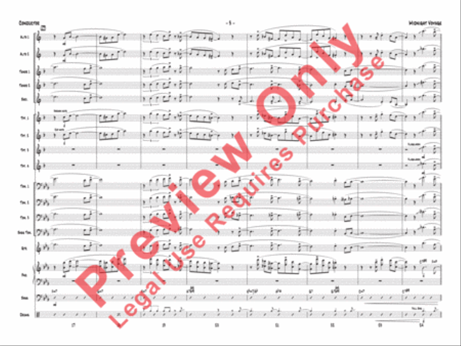 Midnight Voyage (score only) Jazz Ensemble scores gallery preview page 23