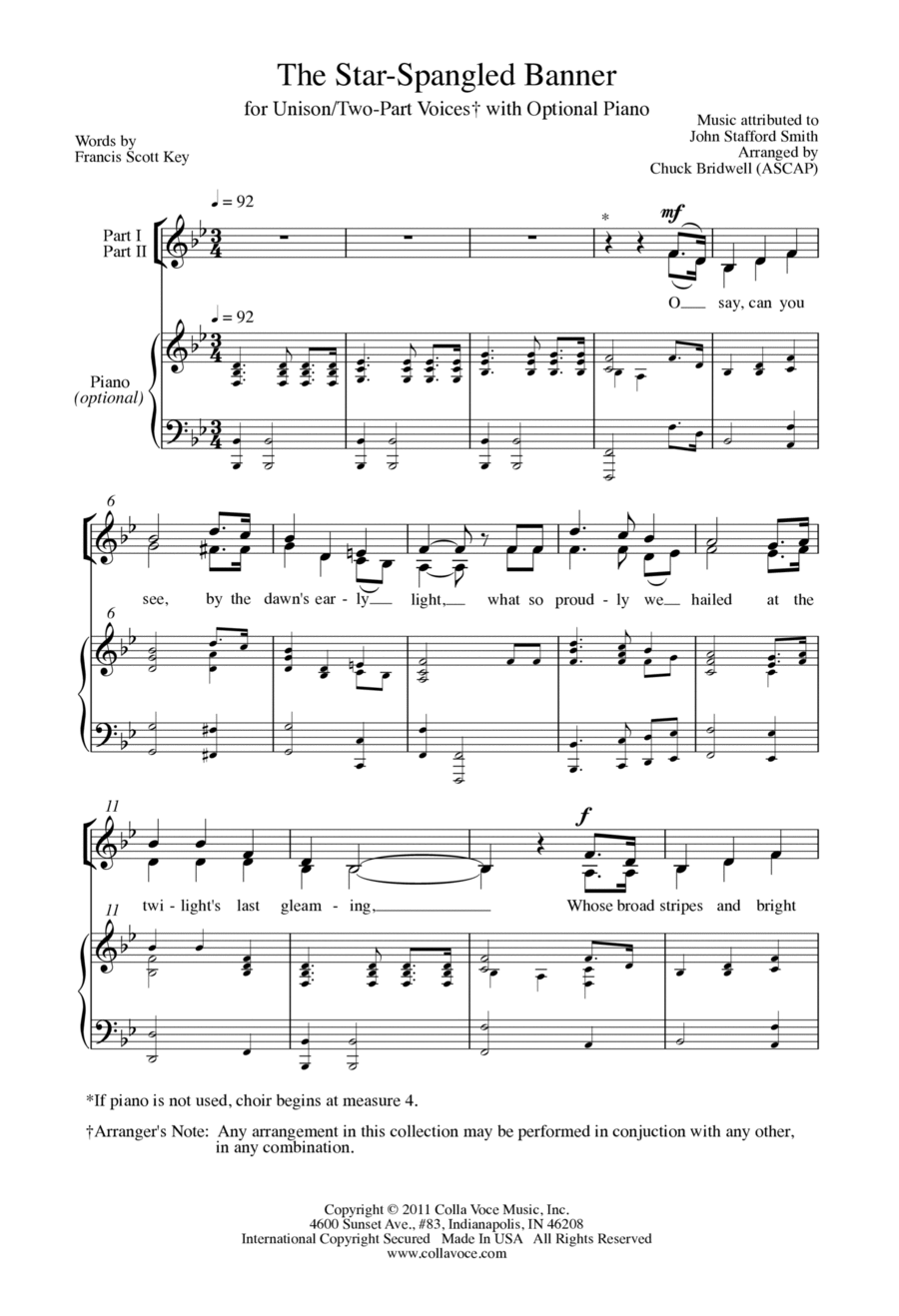 The Star-Spangled Banner The Star-Spangled Banner TTBB scores gallery preview page 1