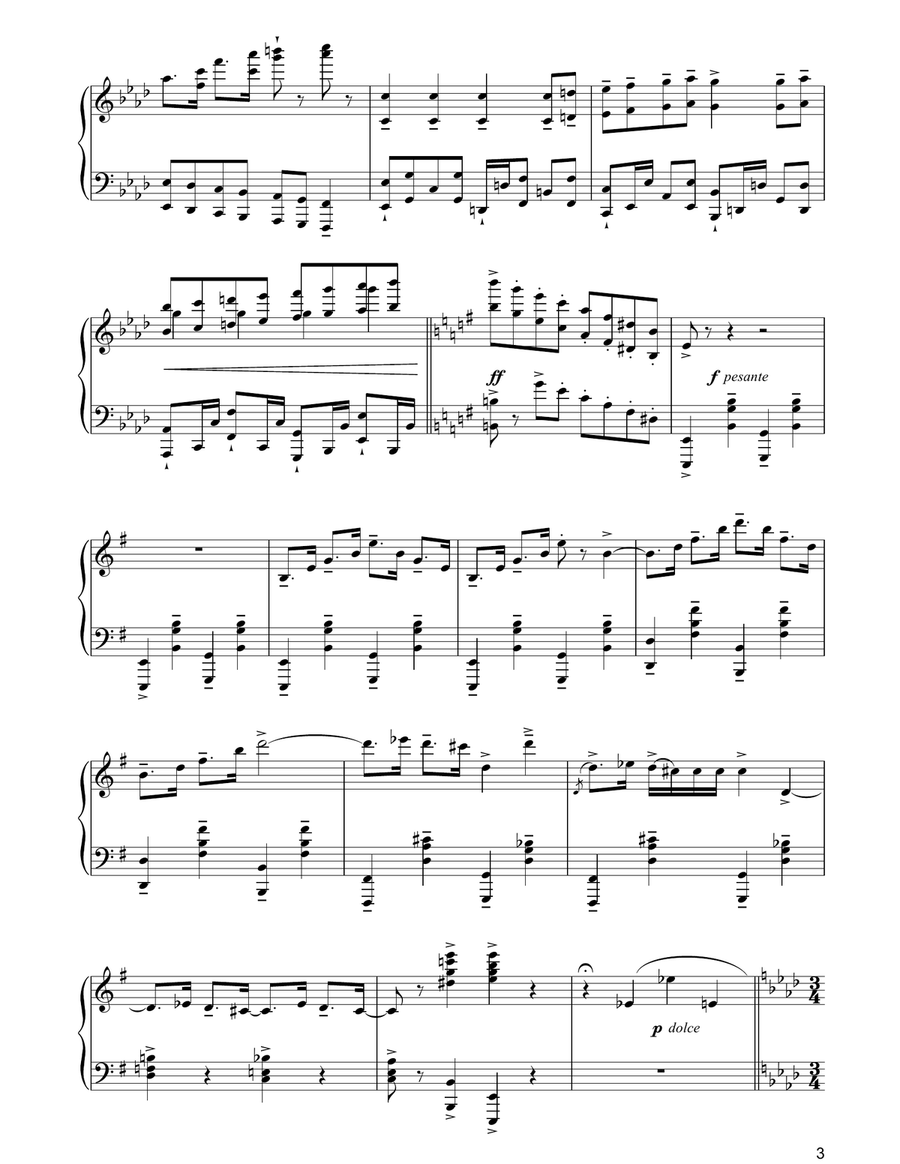 Dance Of The Knights (from Romeo And Juliet) Piano Solo scores gallery preview page 3