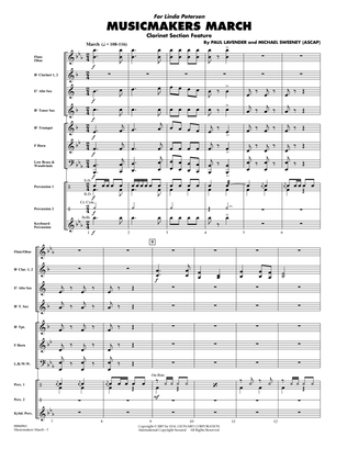 Musicmakers March (Clarinet Section Feature) - Full Score