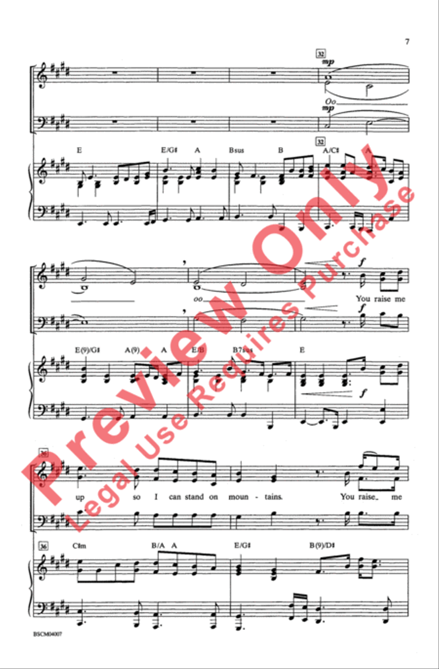 You Raise Me Up 3-Part scores gallery preview page 6