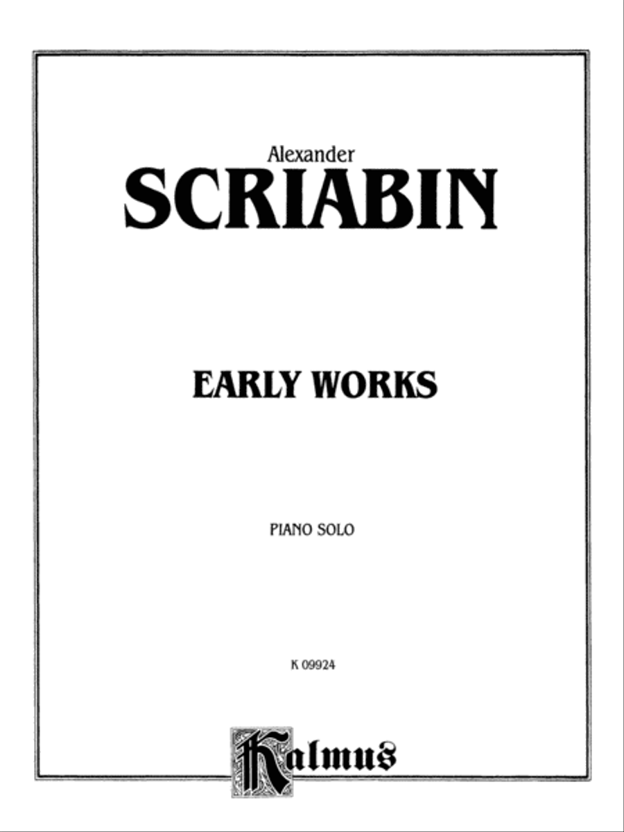 Early Works Early Works Piano Solo scores gallery preview page 2