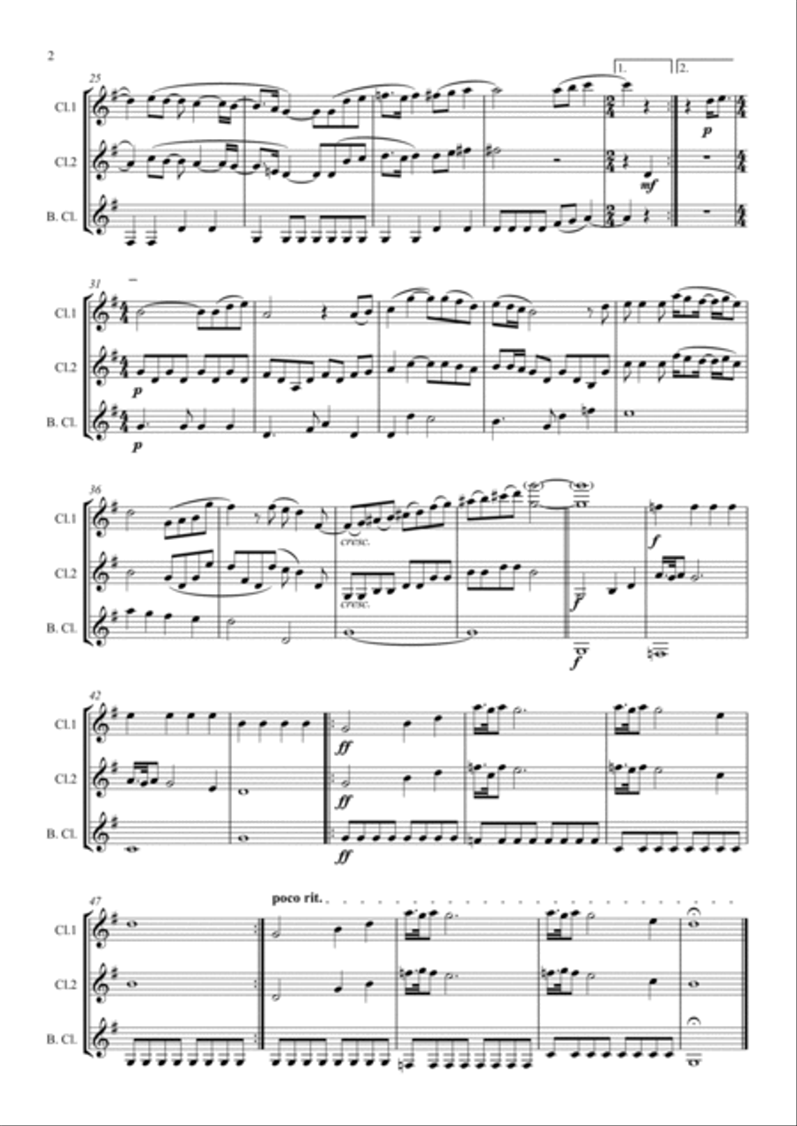 Hey Jude Clarinet Trio scores gallery preview page 3
