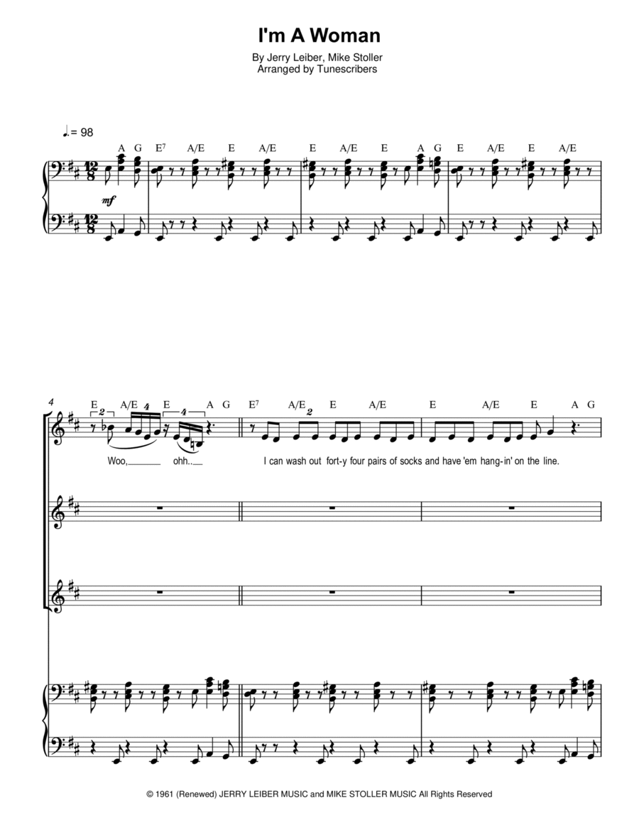 I'm A Woman Voice scores gallery preview page 1