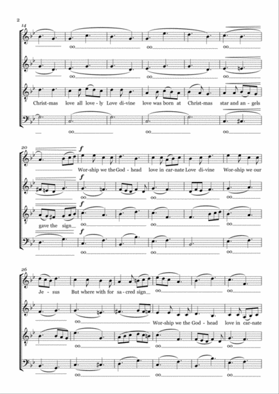 Love Came Down at Christmas (SATB Chorus) 4-Part scores gallery preview page 2