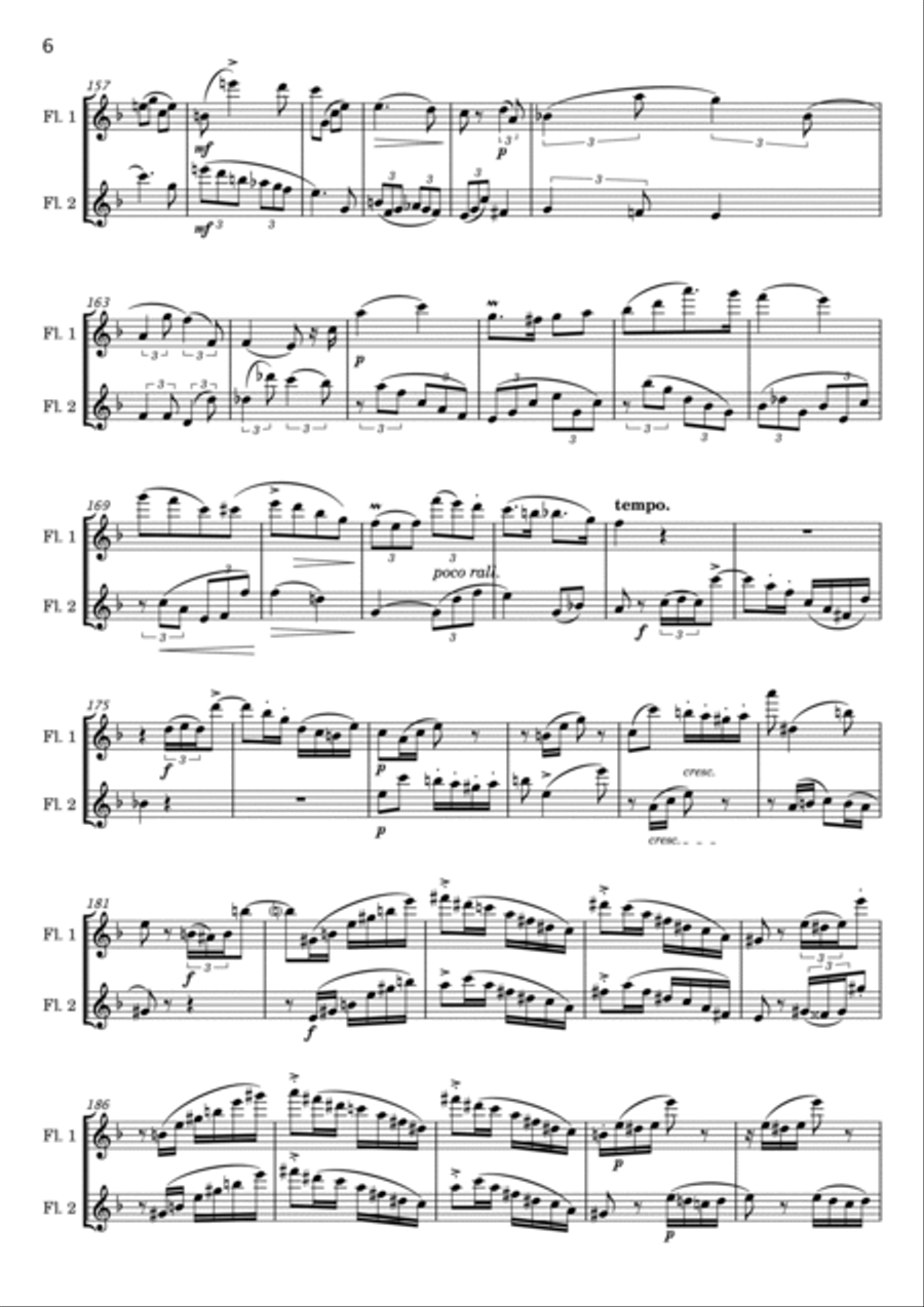 Franz Doppler - Andante et Rondo, Op.25 - For 2 Flutes Original Flute Duet scores gallery preview page 6