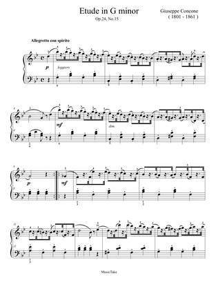 Concone Etude in G minor Op.24 No.15