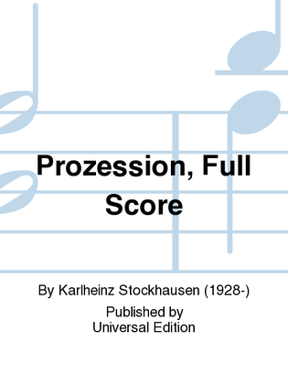 Book cover for Prozession, Full Score