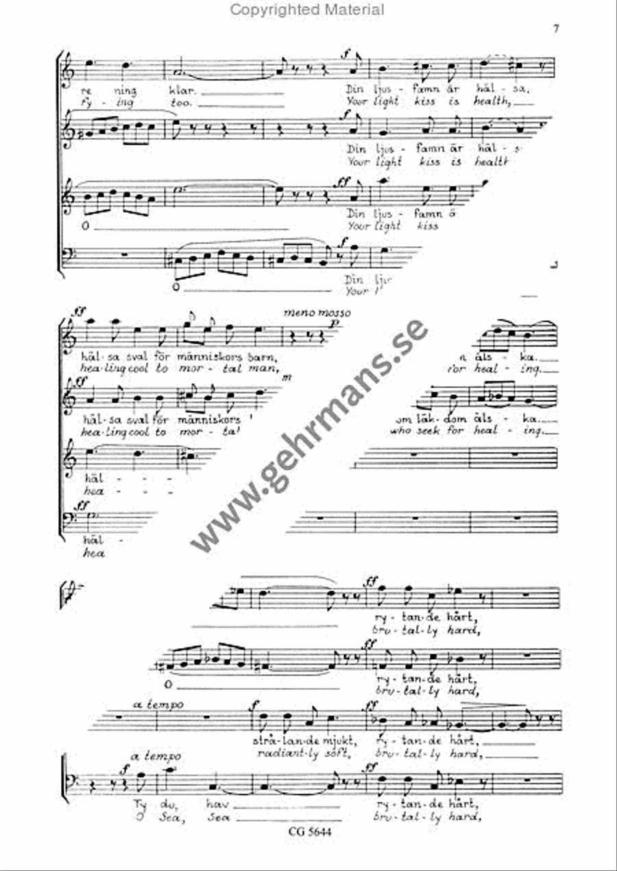 Tre dikter om havet 4-Part scores gallery preview page 5
