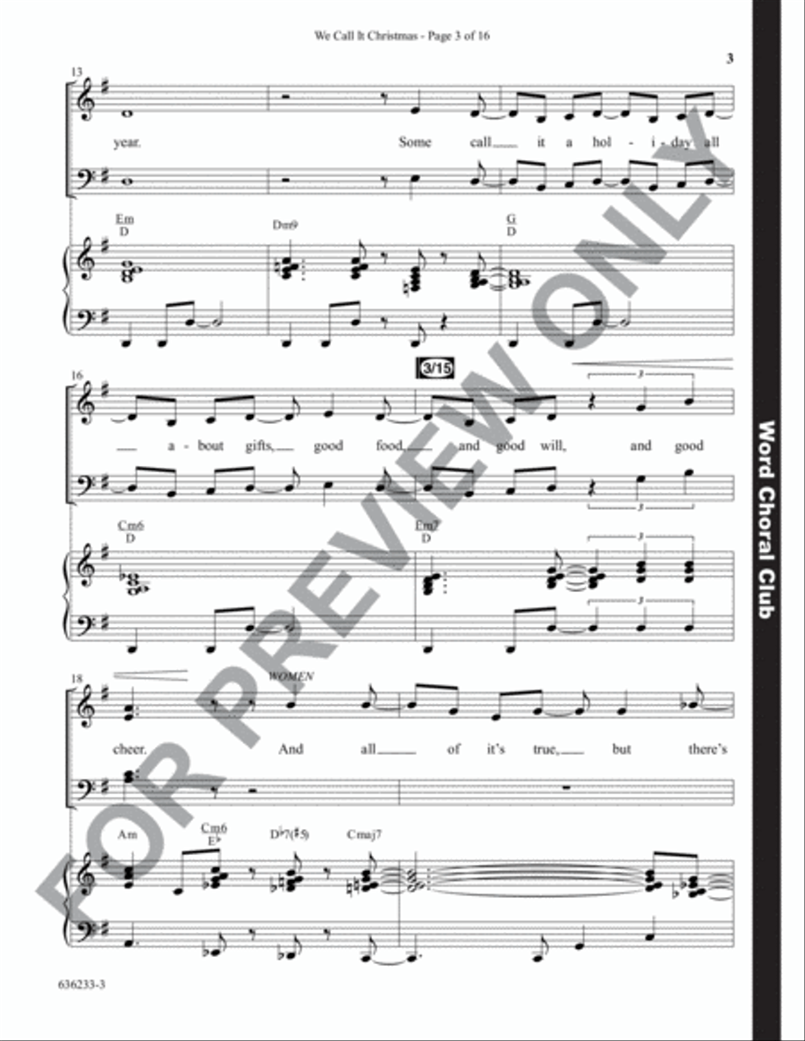 We Call It Christmas - Anthem Choir scores gallery preview page 4