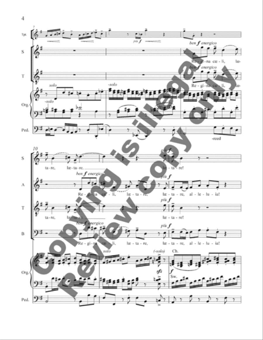 Regina coeli, laetare Regina coeli, laetare 4-Part scores gallery preview page 4