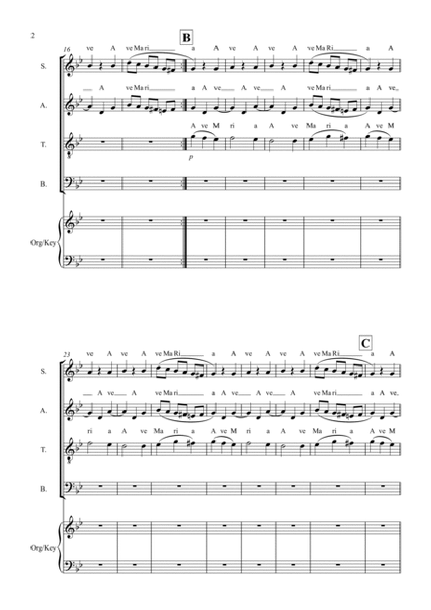 Ave Maria (SATB) for Choir image number null