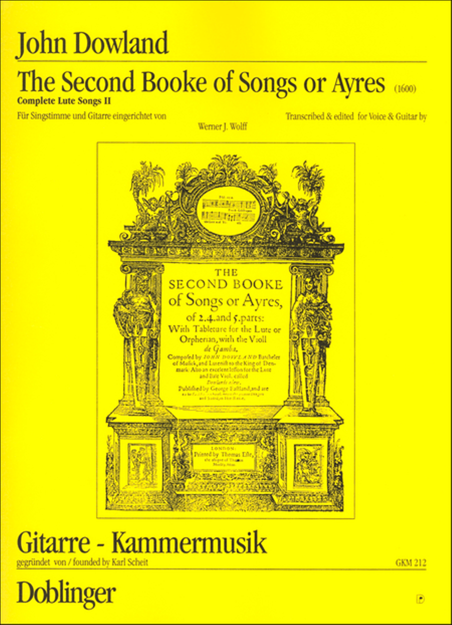 The Second Booke of Songs or Ayres (Complete Lute Songs II) Lute scores gallery preview page 1
