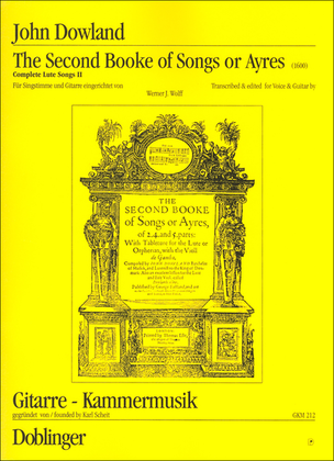 Book cover for The Second Booke of Songs or Ayres (Complete Lute Songs II)