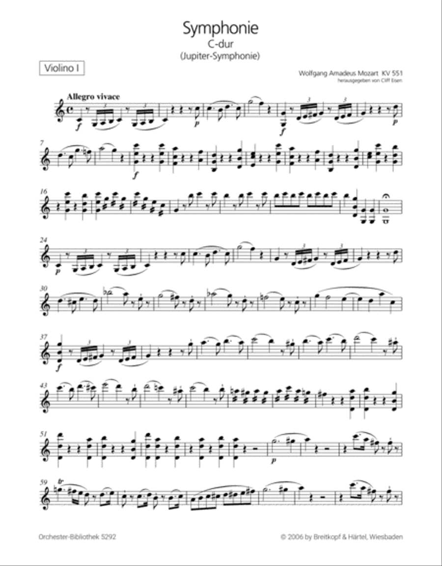 Symphony [No. 41] in C major K. 551 Orchestra scores gallery preview page 2