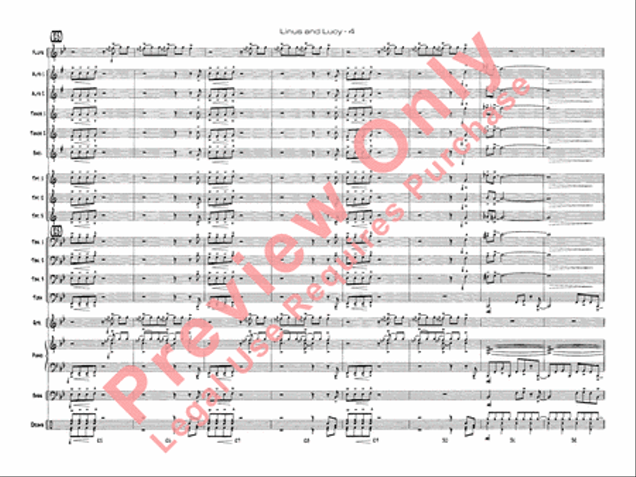 Linus and Lucy Jazz Ensemble scores gallery preview page 6
