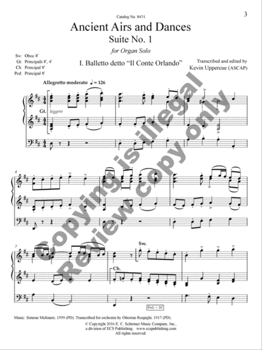 Ancient Airs and Dances, Suite No. 1 Organ Solo scores gallery preview page 24