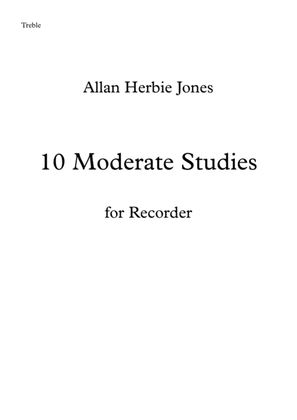 Book cover for 10 Moderate Studies for Treble Recorder