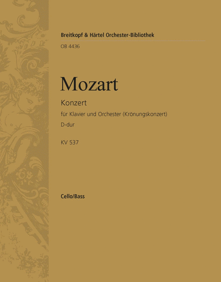 Piano Concerto [No. 26] in D major K. 537