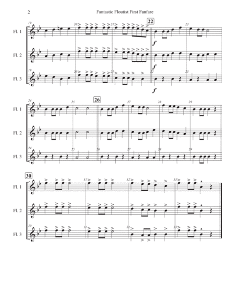 Fantastic Floutist First Fanfare Woodwind Trio scores gallery preview page 3
