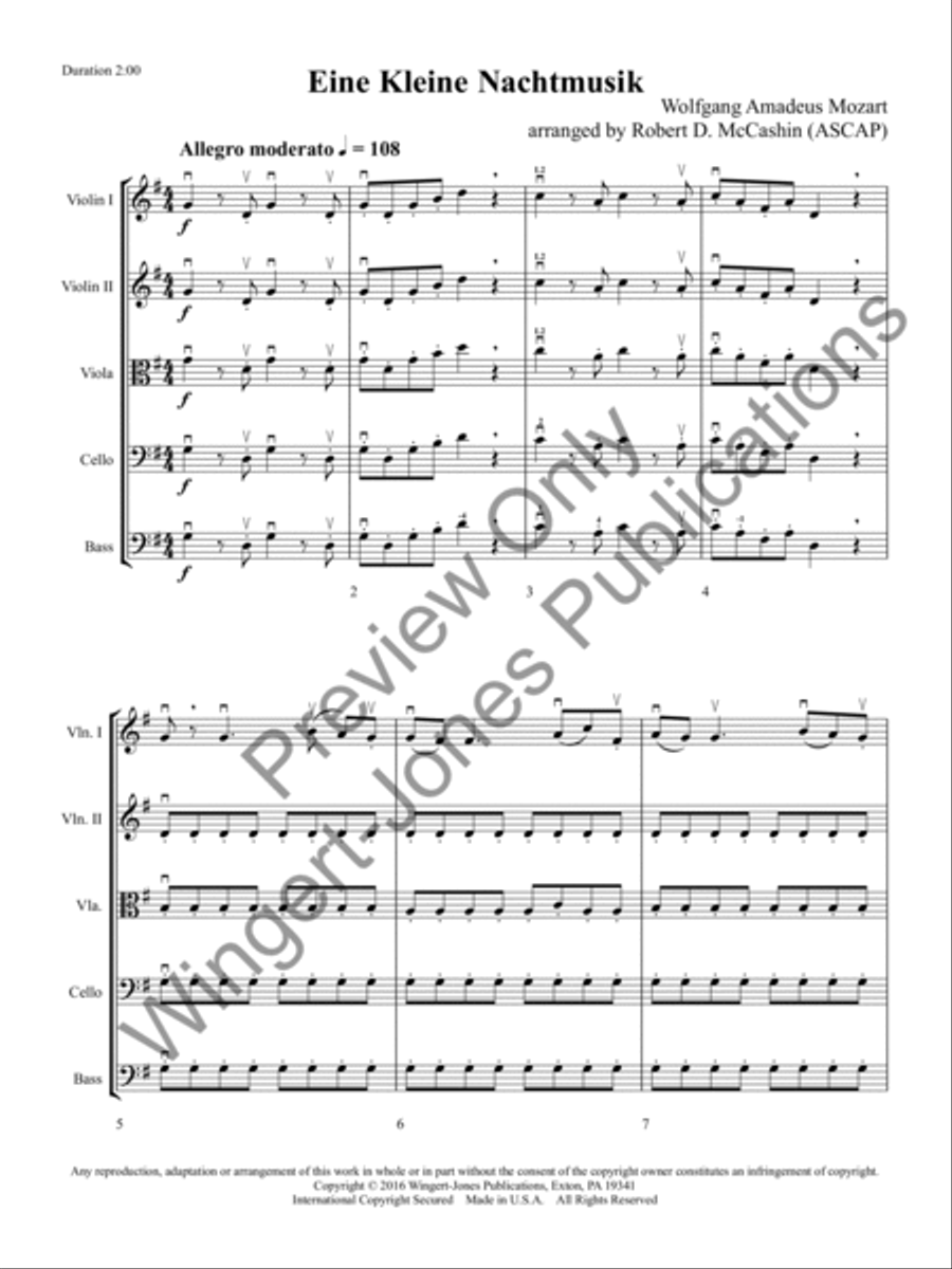 Eine Kleine Nachtsmusik Eine Kleine Nachtsmusik String Orchestra scores gallery preview page 4