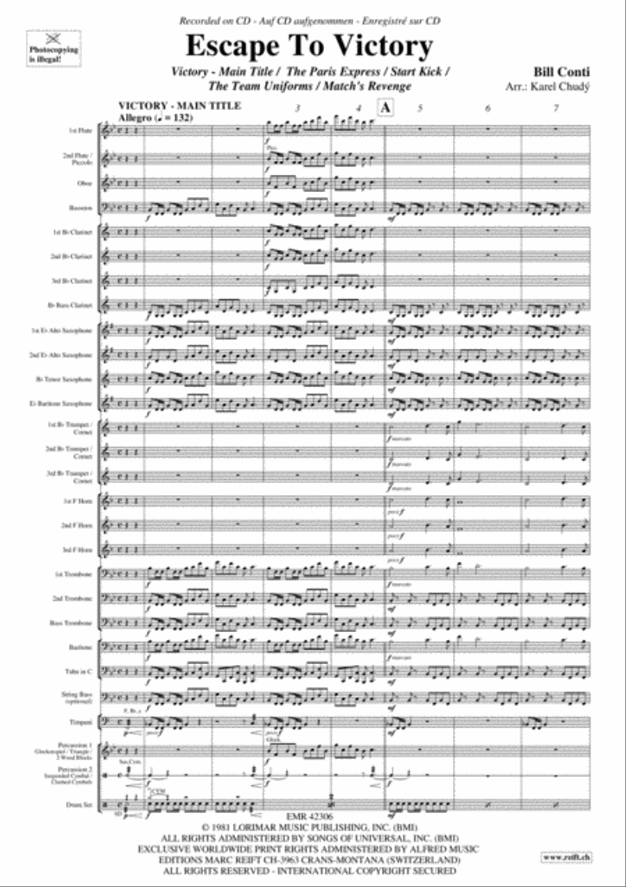 Escape To Victory Concert Band scores gallery preview page 3
