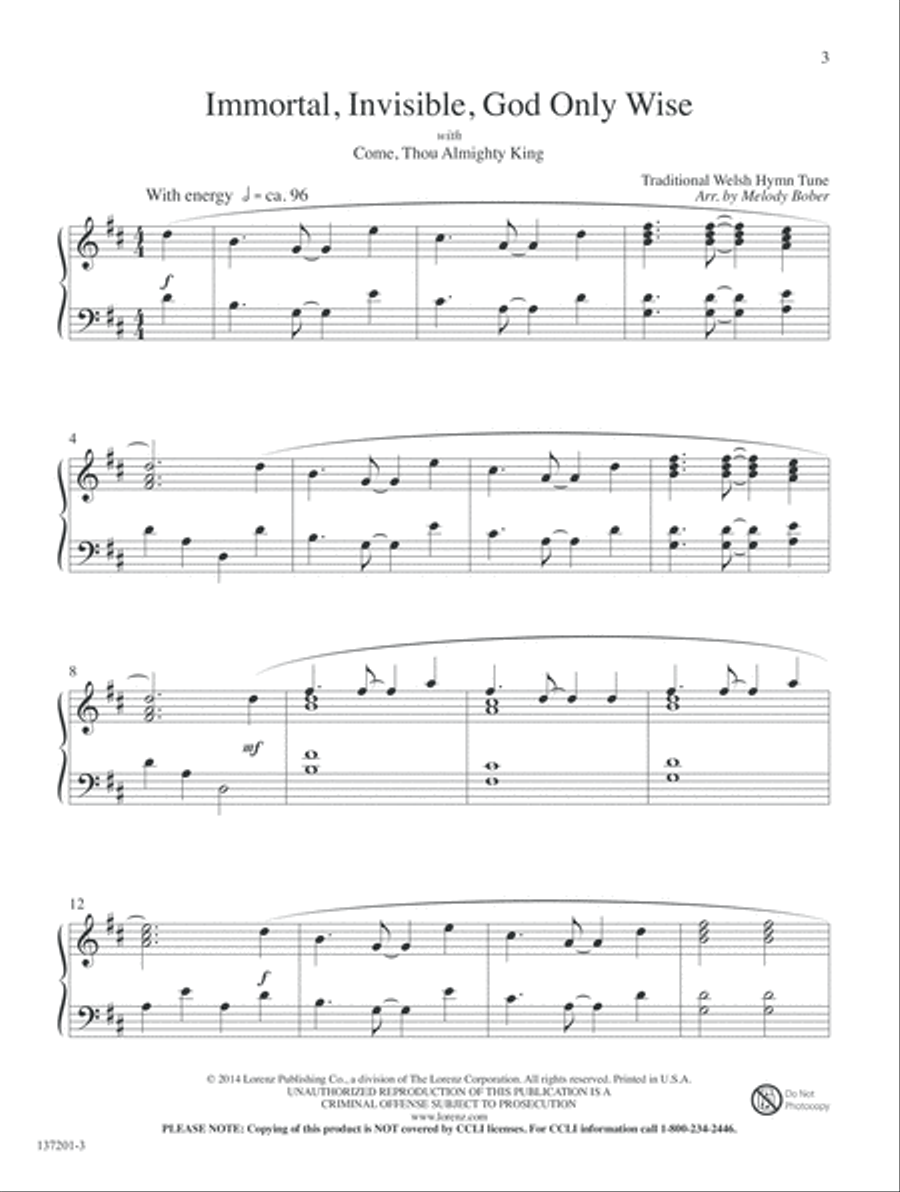 Hymn Medleys for the Church Year Piano Solo scores gallery preview page 3