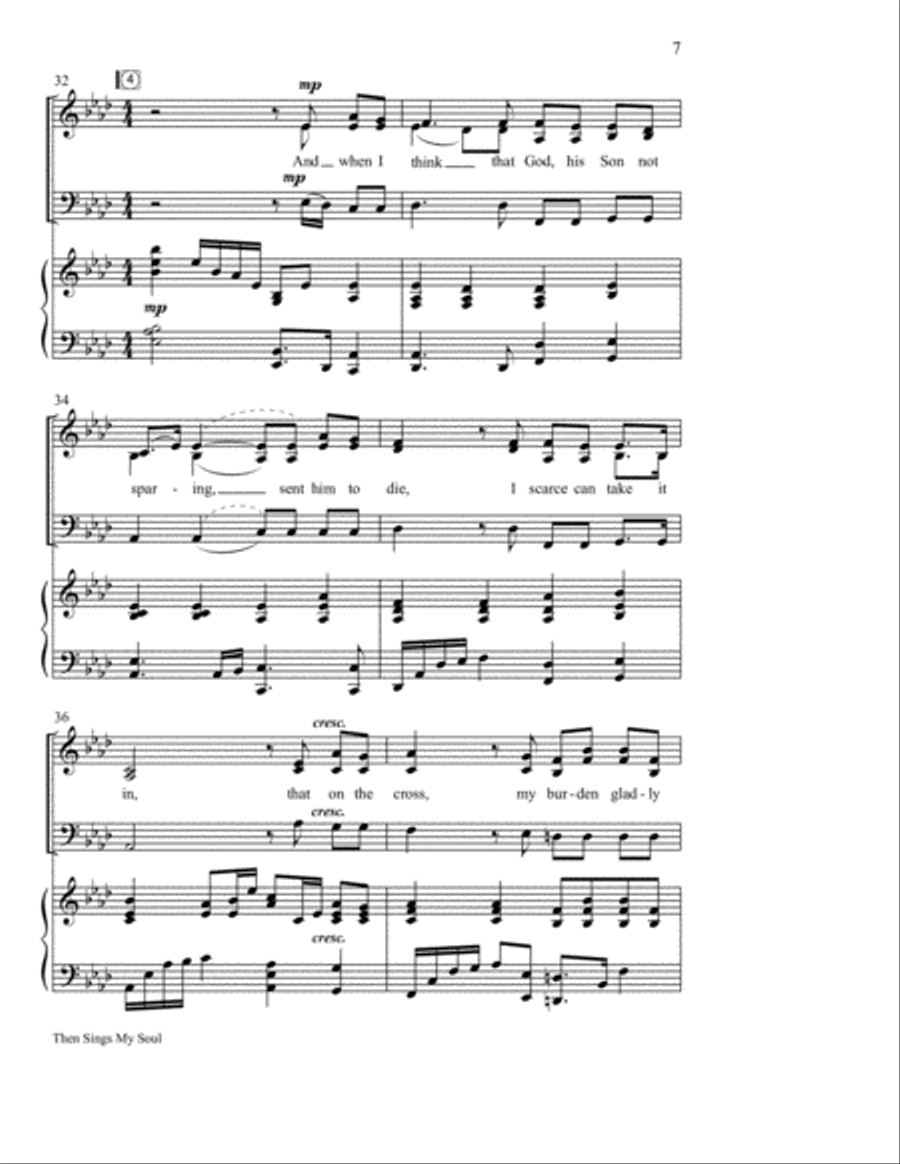 Then Sings My Soul (How Great Thou Art) 3-Part scores gallery preview page 8